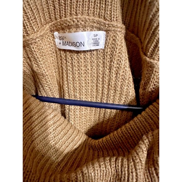 89TH + MADISON Women's Burnt Orange Snapped High NeckLong Sleeve Sweater- Small - Picture 4 of 4